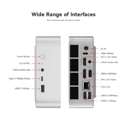 Beelink SER8 MINI PC AMD Ryzen 7 8845HS Windows 11 Pro 2*DDR5 2*M.2 SSD WIFI6 BT5.2 2.5G Lan Desktop Mini PC Gaming Computer