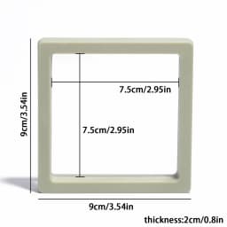 Black 3D Free Stand Suspension Floating Case Frame Membrane Display For Jewelry Storage Ring Earrings Necklace Accessories Box