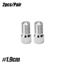 1Pair 19mm 25mm 39mm Screw-on Valve Cap Stem Extension Wheel Tire Cap Extender Adapter for Auto Car Truck Chrome Plated Brass