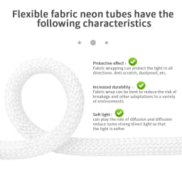 DC5V WS2811 WS2812B Round Reticulate Pattern Neon LED Strip 50Leds/m 360 Degree Smart RGBIC Flexible Silicon Light Tape IP67