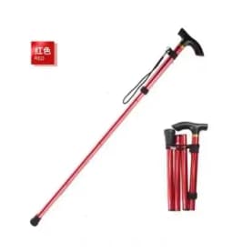 Adjustable Telescopic Folding Aluminum Alloy Walking Cane Anti-slip Lightweight Elderly Walking Hiking Support Crutch