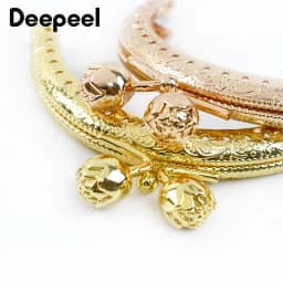 2/5/10Pcs Deepeel 8.5cm Metal Purse Frame Wallet Handle Kiss Clasp DIY Handbag Handmade Knitted Sewing Brackets Bag Accessories