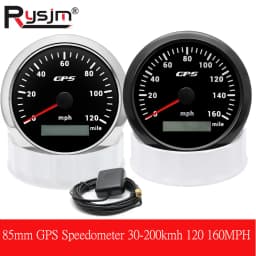 85mm GPS Speedometer Odometer Gauge 0-120MPH 160MPH 120KMH 200kmh with 7Colors Backlight For Car Boat Motorcycle Truck 12V/24V