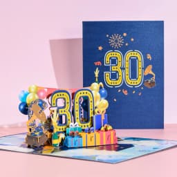 Anniversary Card, Pop Up 1st 18th 21th Birthday Card, Anniversary Number Greeting Cards for Wedding Wife Husband Girlfriend