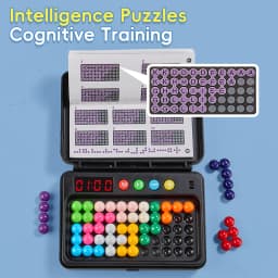 500 Levels IQ Toy, Puzzle Smart Challenge Game With Timer - Logic Thinking Chess, Travel Game, Tabletop Toy, No Batteries