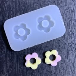 Mini Flower Silicone Mold Hollow Epoxy Shaker Fillings Silicone Molds Epoxy Resin Filler Mold for Quicksand Resin Molds