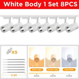 Led Track Light COB 220V Full Set Led Spot Track Lighting Rail Lamp for Living Room Clothing Store Bedroom Track Ceiling Lamp