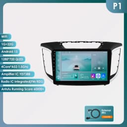Hizpo 2 Din Android 13 Car Radio For Hyundai Creta ix25 2015-2019 Multimedia Video Player GPS 4G Carplay Auto Stereo Head Unit