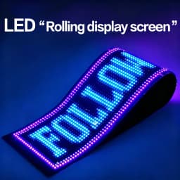 16×32C RGB Pixel Soft Screen, USB 5V Programmable Scrolling Text/Animation, APP + Remote Control for Custom Text/Pattern/Animation Scrolling LED Display for DIY Decoration
