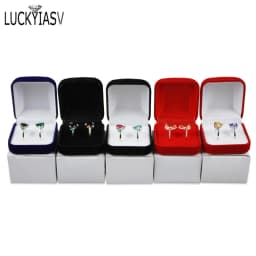 Velvet Trinket Box Ring Box Jewelry Organizer Double Rings BoxJewelry Box Wedding Gift Box Joyeros Organizador De Joyas