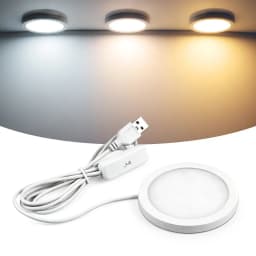 8mm Ultra-Thin Aluminum USB Panel Light 3 Color Temperatures Large Luminous Area for Bedroom Office DIY Lampshade