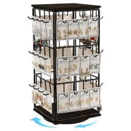 Rotatable Acrylic Display Stand Keychain Jewelry Accessory Holder Earring Necklace Bracelet Chain Storage Organizer