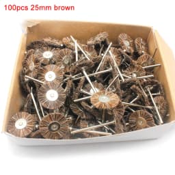144PCS 100PCS Abrasive Brushes Wheel 19mm 22mm 25mm Jewelry Polishing Mop for Dremel Drill Grinding 2.35MM Shank