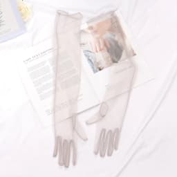 Long Sheer Tulle Gloves Ultra Thin Stretchy Full Finger Mittens Mesh Elbow Wedding Bride Gloves Sheer Sunscreen Vintage Glove