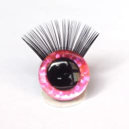 20pcs Toy Eyes With Eyelash 12-30mm Eyelashes 3D Safety Glitter Toy Eyes Eyelash For DIY Plush DIY Doll Making