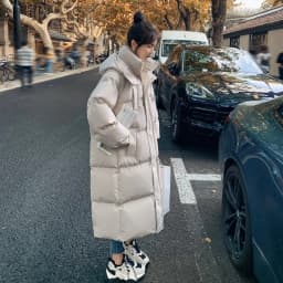 zjaiss 2026 Winter New Down Coats Long-style Cotton Dress Korean Version Large Size Korean Fashion Jackets Heat Parka Feminina