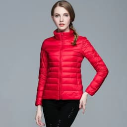 2026 Winter Women's Light Down Hooded Jacket,Red Blue Khaki Green Available,European Size S-XXL,Women Coats