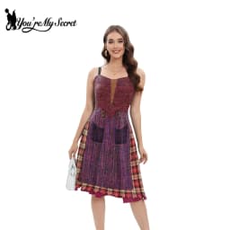 [You're My Secret] Hocus Pocus Witch Dress for Women Winifred Sanderson Mary Sarah Sister Cosplay Costume Adult Classic Dress