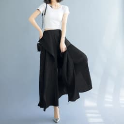 2025 New Pleated Pants Irregular Wide-legged Pants Simple Loose Large Size with Elastic Formal Occasions Commuter Women's