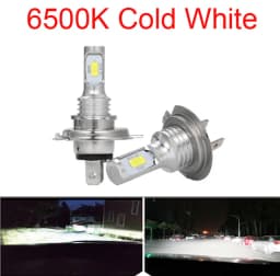 2Pcs H4 H7 H1 H8 H9 H11 9005 9006 LED Bulbs HB3 HB4 CSP LED Super Bright Headlight DRL Lamp 6000K White 3000K Yellow 12000K Blue