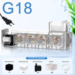 220V 3W Aquarium Fish Tank Top Filter Box with Bio Balls and Submersible Pump Water Circulation Rainfall Oxygen Waterfall System