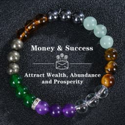 Natural Stone Bracelet Tiger Eye Stone Crystal Wealth Money Success Bracelet Men's and Women's Bracelets 호안석팔찌