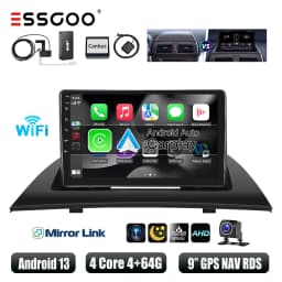 ESSGOO 9" Android 13 Car Stereo Radio Wireless Carplay/Android Auto Touchscreen GPS Nav Bluetooth RDS For BMW X3 E83 2006-2010