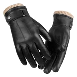 Leather Gloves Men for Winter,перчатки мужские кожаные,Winter Gloves,Guantes para frio,Waterproof,Gants cuir homme,Warm Gloves