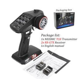 RC Car Transmitter & Receiver 7CH 4CH 2.4G Digital Radio Remote Control with RX-G7X/RX-G4 Receiver for RC Crawler Car MN82 MN99S