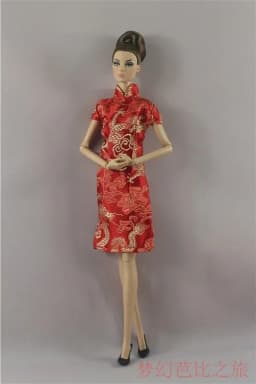 1 PC Doll Clothes 1:6 Scale Dress Chinese Cheongsam for 11.5 Inch 30cm Doll Many Style for Choice Gifts for Girls