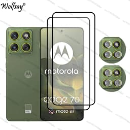 Full Cover Tempered Glass For Motorola Edge 70 Screen Protector Moto Edge 70 Camera Lens Protector Glass For Moto Edge 70 Glass