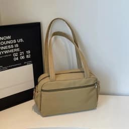 Fashion Solid Color Shoulder Bag Large Capacity Lightweight Tote Bags Nylon Handbag Women