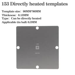 Direct Heating 90*90mm 1PCS/Lot EMMC BGA169 BGA153 Stencil Template 0.3MM BGA Stencil
