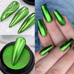 1pc 19Colors Nail Glitter Mirror Powder Chrome Solid Dust Pigment Metallic Effect Nail Art UV Gel Polish Decoration Accessories