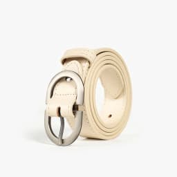 BEAUTODAY Belts Women Cow Split Solid Color Silver Buckle Ladies Modern Style Fashion Jeans Dress Accessories Waistband 91060