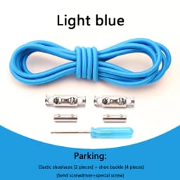 1 Pair No Tie Shoelaces For Sneakers Elastic Shoelace Metal Spring Lock Man And Woman Shoe Accessories Lazy Shoe Laces 100cm