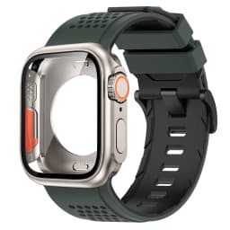 Silicone Band PC Case+Strap Screen Protective Cover for Apple Watch 11 10 9 8 7 6 SE3 46mm 44mm 45mm Change To Ultra 3/2 49mm