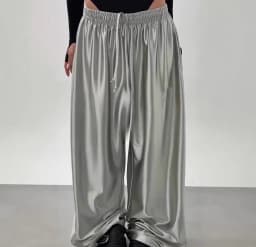 Spring Summer 2026 New Women's Drawstring Casual Floor Pants Wide Leg Pants