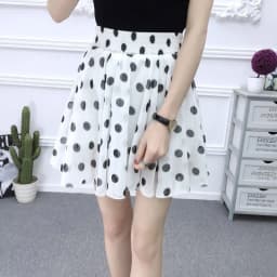Summer 2026 Korean Style  Floral Chiffon High Waist Elastic Slimming Skirt Pants Half Body Cute Style Casual Print Skirt