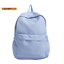 HOMEFISH Simple Solid Color Lightweight Backpack Multifunctional Casual Daypack for High School Students School Travel Daily Use