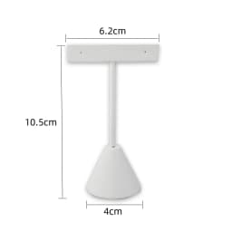 White PU Leather Jewelry Display Stand for Rings Earrings Necklaces - Store Window Counter Showcasing Rack for Jewelry Props