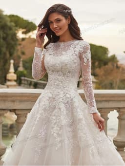 Modest Wedding Dresses Full Sleeves O-Neck Bridal Gowns Lace Appliques Floor Length Robes Glamorous Vestidos De Novia Customized