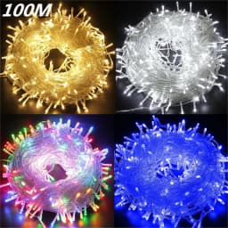 LED Garland String Lights 10m 20m 50m 100m Christmas Tree Wedding Decoration Waterproof Fairy Light Indoor Outdoor 220V EU Lamp
