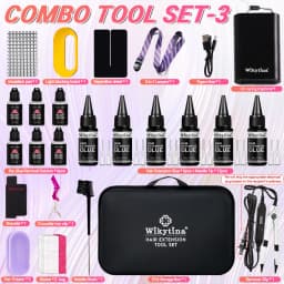 WIKYTINA Professional UV Light Hair Extension Kit - Complete Tool Set with UV Glue Remover Machine UV Hair Extension Machine