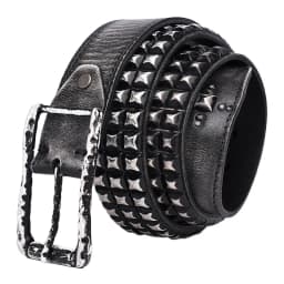 3.8CM Retro Real Genuine Leather Belt Luxury Thick Rivet Belts Men Leather Vintage Strap Male Wide Jeans Ceinture Black Waist