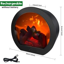 Fireplace Decorative Lantern Night Light For Party Christmas Holiday LED Simulation Log Flame Effect Home Gift Decor Lighting