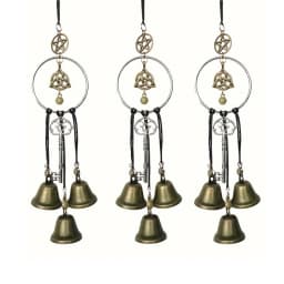 1pc Witch Bell Doorknob Hanging Decorative Wicker Wind Chime Home Decoration