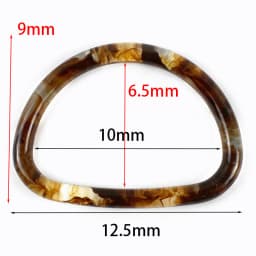 2Pcs Amber Plastic Handle Women's Bag Handles Acrylic O D Ring Handbag Woven-bag Replace Rings Purse Frame DIY Bags Accessories