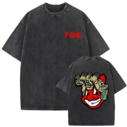 Forward Observations Group Vintage Washed T-shirt Skeleton Graphic T Shirts Men Women Fashion Oversized T-shirts Male Streetwear