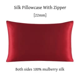 22 Momme Silk Zipper Pillowcase 1pc 100% Nature Mulberry Silk Muticolor Pillow Case For Healthy Standard Queen King